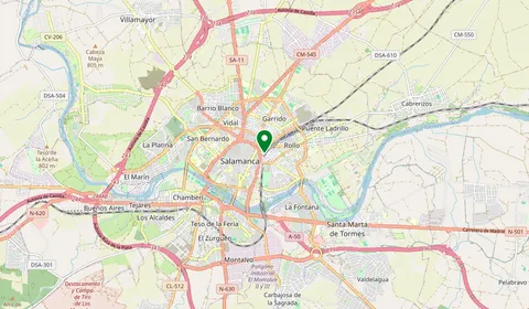 Kaart met de locatie van Salamanca-La Alamedilla
