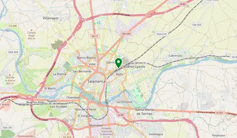 Kaart met de locatie van Salamanca