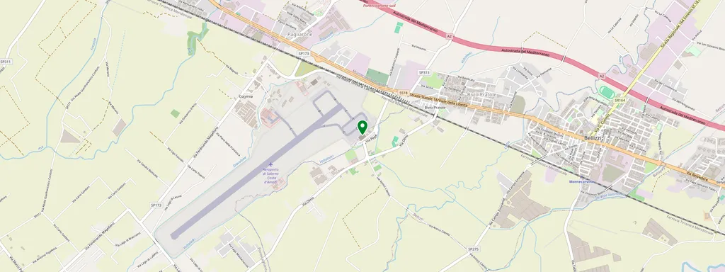 Mappa che mostra la posizione di Salerno Aeroporto Costa d’Amalfi