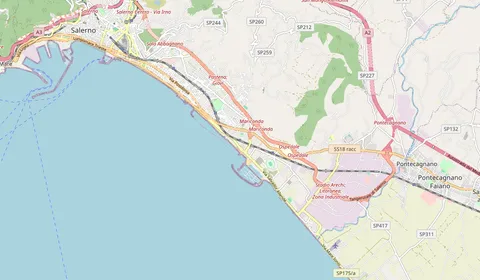 Mapa que muestra la ubicación de Salerno Arbostella