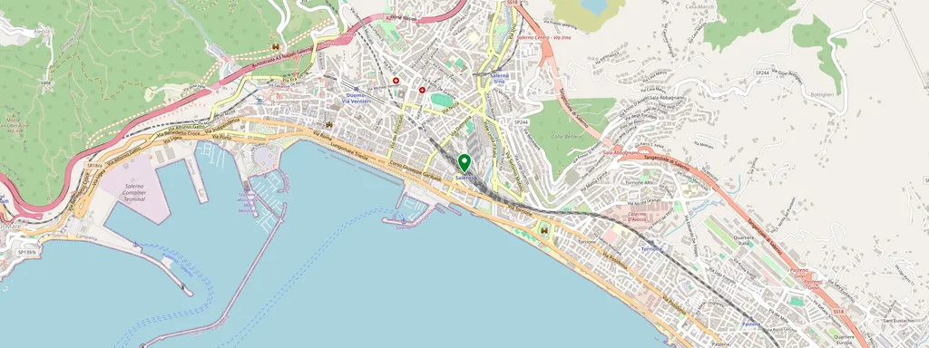 Carte montrant l’emplacement de Salerno