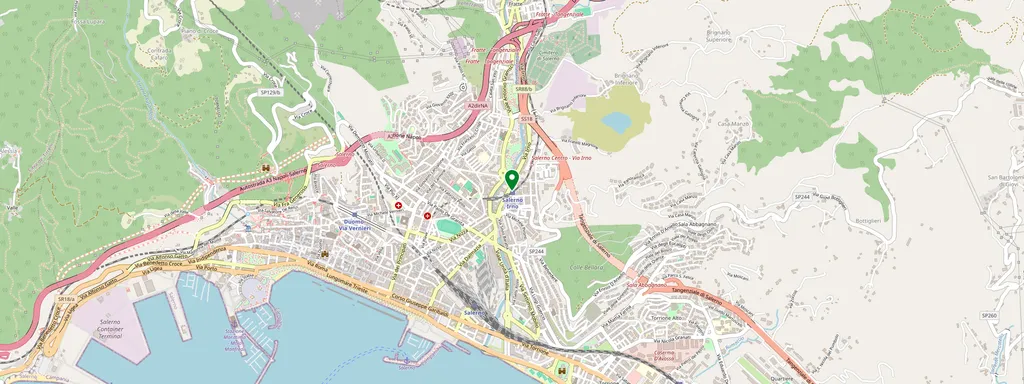 Carte montrant l’emplacement de Salerno Irno