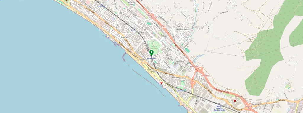 Mappa che mostra la posizione di Salerno Mercatello-Mariconda