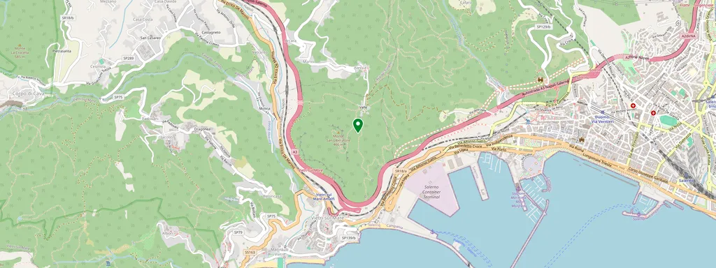 Mappa che mostra la posizione di Salerno Porto