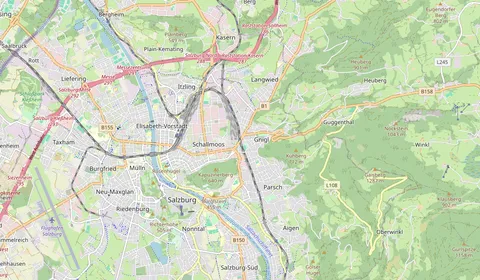 Kaart met de locatie van Salzburg Gnigl