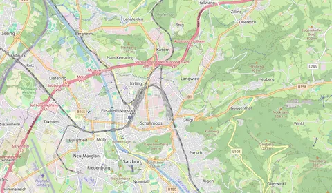 Kaart met de locatie van Salzburg Sam