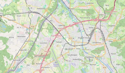 Kaart met de locatie van Salzburg Taxham Europark