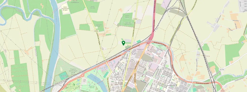 Kaart met de locatie van San Jerónimo