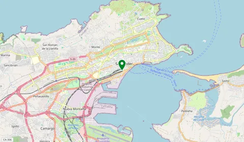 Map showing the location of Santander Estación