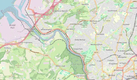 Map showing the location of Sea Mills