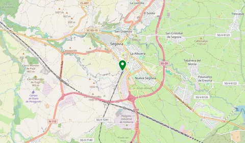 Map showing the location of Segovia Estación