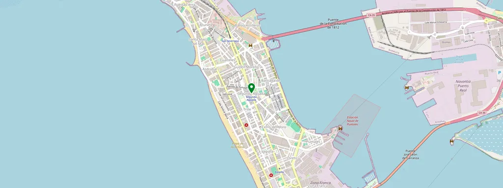 Kaart met de locatie van Segunda Aguada