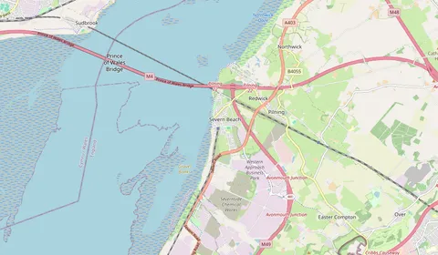 Map showing the location of Severn Beach