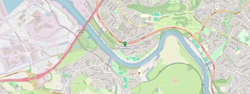Map showing the location of Shirehampton