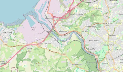 Map showing the location of Shirehampton