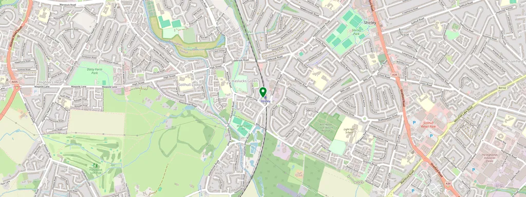 Mappa che mostra la posizione di Shirley