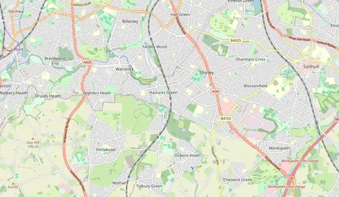 Map showing the location of Shirley