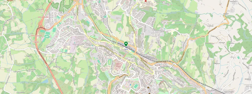 Carte montrant l’emplacement de Siena