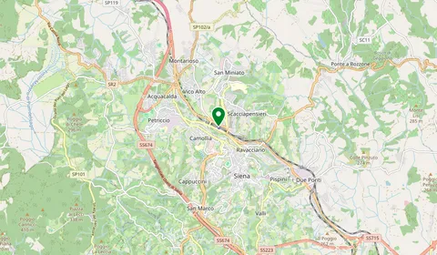 Carte montrant l’emplacement de Siena