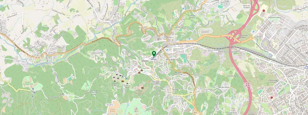 Karta som visar var Sintra ligger
