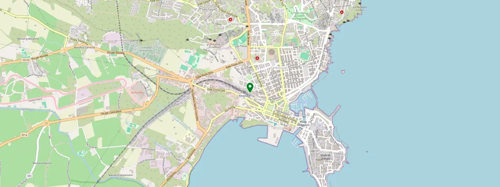 Kaart met de locatie van Siracusa