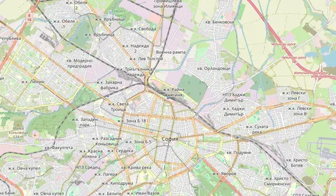 Carte montrant l’emplacement de Sofia Central