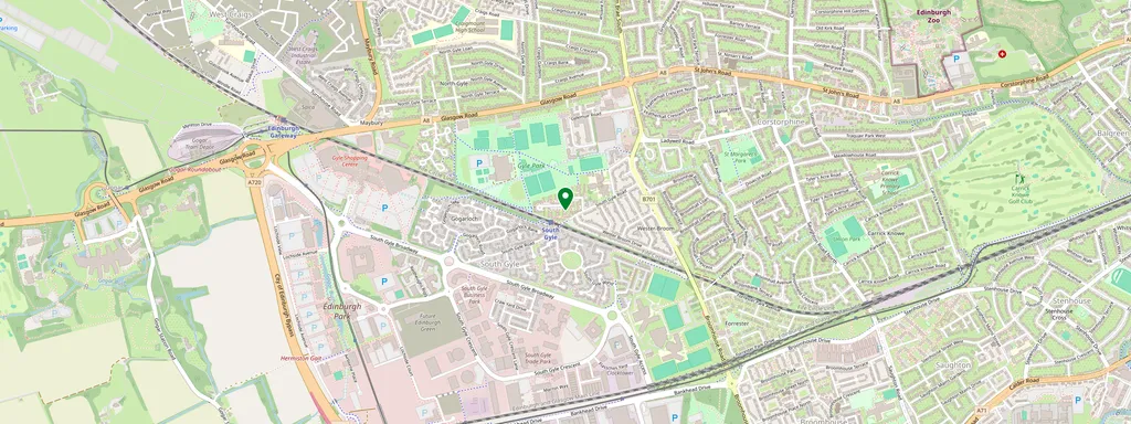 Map showing the location of South Gyle