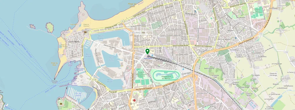 Kaart met de locatie van St-Malo