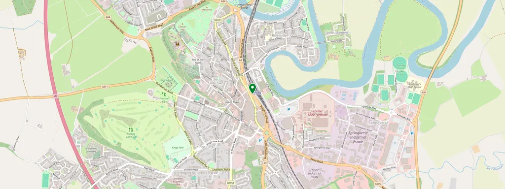 Map showing the location of Stirling