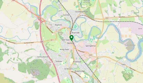 Map showing the location of Stirling