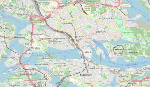 Map showing the location of Stockholm Central