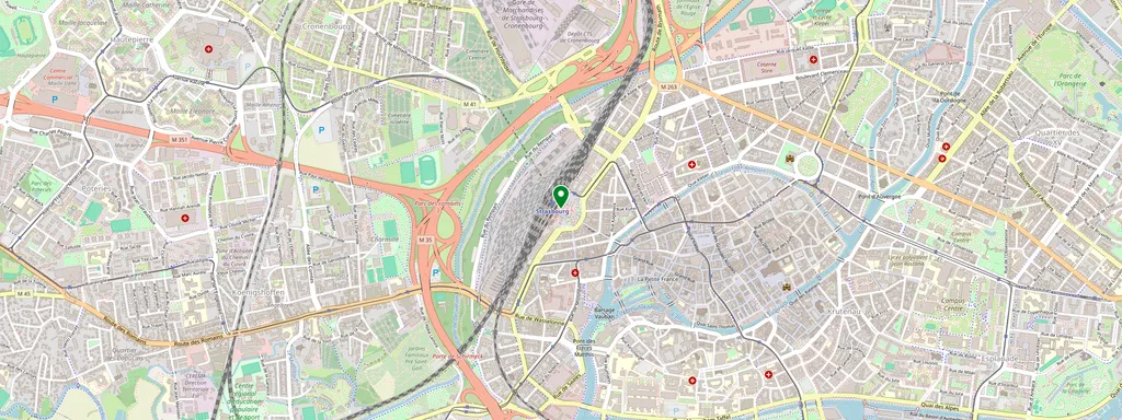 Mappa che mostra la posizione di Strasbourg