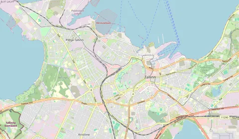 Karte mit der Lage von Tallinn Baltic Station (Balti jaam)