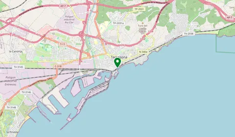 Map showing the location of Tarragona Estació