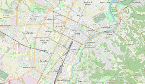 Kaart met de locatie van Torino Porta Nuova