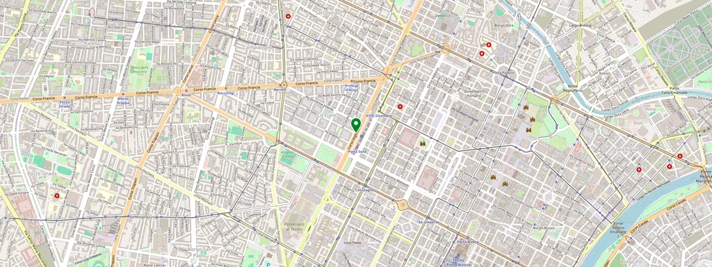Mappa che mostra la posizione di Torino Porta Susa