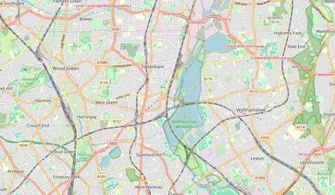 Mapa que muestra la ubicación de Tottenham Hale