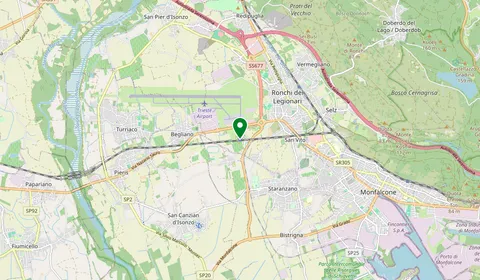 Map showing the location of Trieste Aeroporto