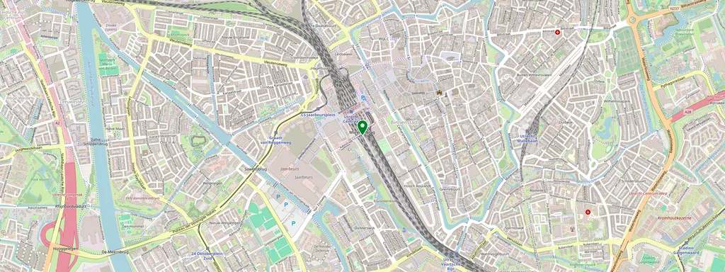 Kaart met de locatie van Utrecht Centraal
