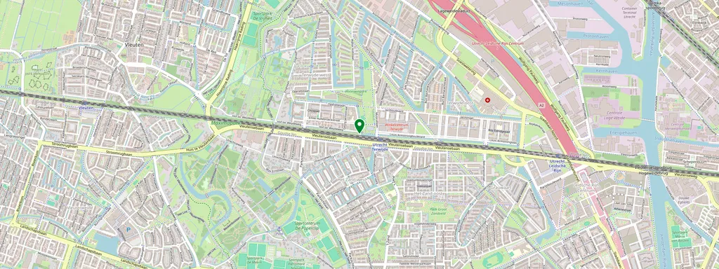 Kaart met de locatie van Utrecht Terwijde