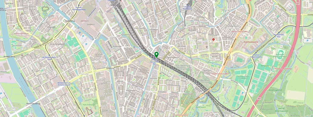 Kaart met de locatie van Utrecht Vaartsche Rijn