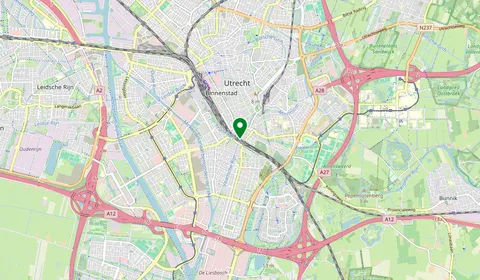 Map showing the location of Utrecht Vaartsche Rijn