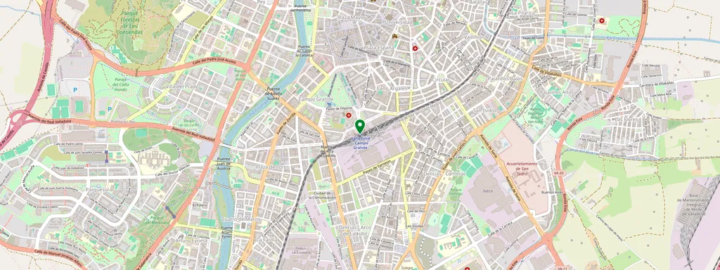 Mappa che mostra la posizione di Valladolid Campo Grande