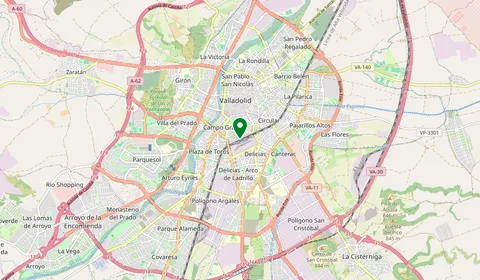 Map showing the location of Valladolid Campo Grande