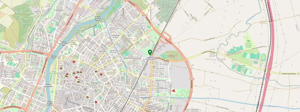 Mappa che mostra la posizione di Valladolid-Universidad