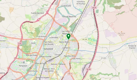 Map showing the location of Valladolid-Universidad