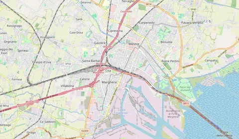 Carte montrant l’emplacement de Venezia Mestre