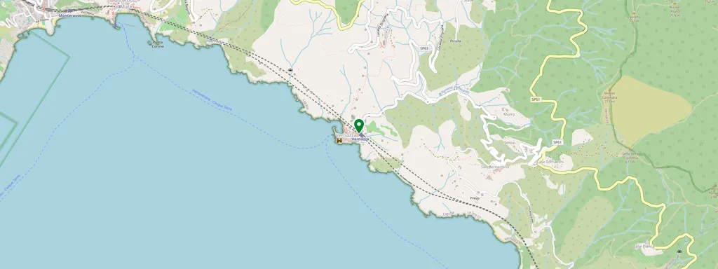 Mapa que muestra la ubicación de Vernazza