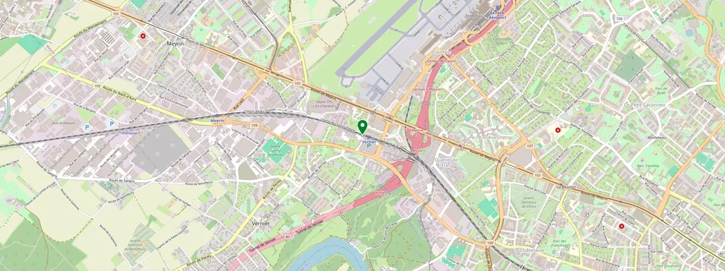 Carte montrant l’emplacement de Vernier