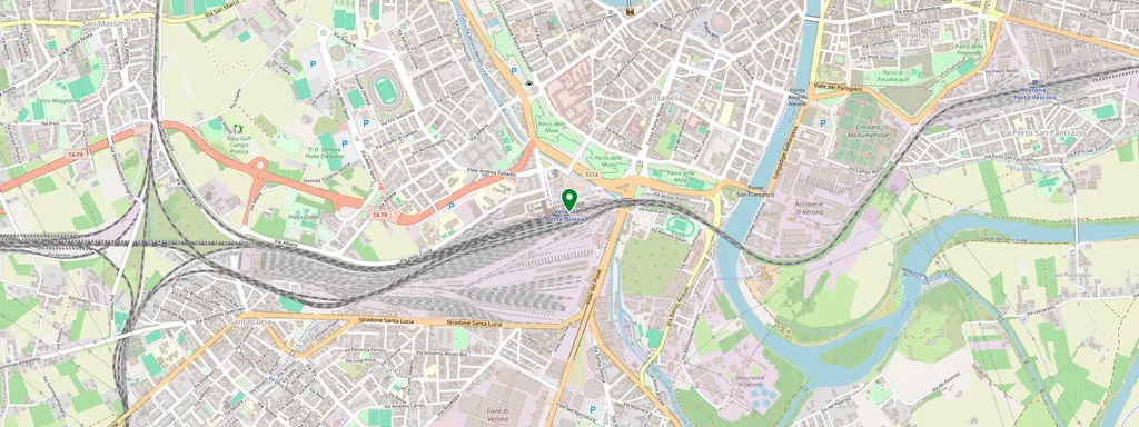 Carte montrant l’emplacement de Verona Porta Nuova